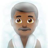 在潮湿的房间里的男人：中等深色肤色emoji素材一 160x160像素