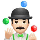 男子杂耍：浅肤色emoji素材一 160x160像素