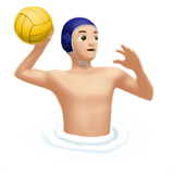 男子水球：浅肤色emoji素材一 160x160像素