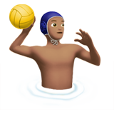 男子水球：中等肤色emoji素材一 160x160像素