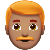 男士：中等肤色，红发emoji素材一 160x160像素