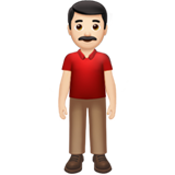 男士站立：浅肤色emoji素材一 160x160像素
