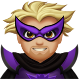 男超级恶棍：中浅肤色emoji素材一 160x160像素