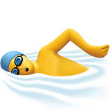 男子游泳emoji素材一 160x160像素