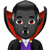 吸血鬼：深色肤色emoji素材一 160x160像素