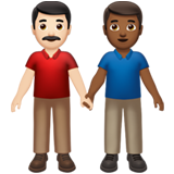 男士牵手：浅肤色，中深色emoji素材一 160x160像素