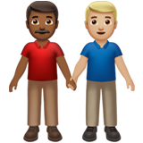 男士牵手：中暗肤色，中浅肤色emoji素材一 160x160像素