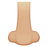 鼻子：中浅肤色emoji素材一 160x160像素