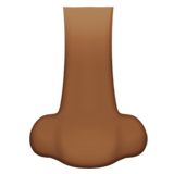 鼻子：中黑肤色emoji素材一 160x160像素