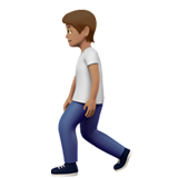 行走的人：中等肤色emoji素材一 160x160像素