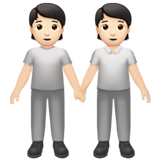 手牵手：浅肤色emoji素材一 160x160像素