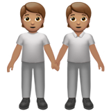 手牵手：中等肤色emoji素材一 160x160像素