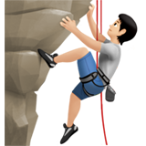 正在攀爬的人：浅肤色emoji素材一 160x160像素