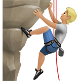 正在攀爬的人：中浅肤色emoji素材一 160x160像素