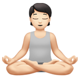 打坐的 人：浅肤色emoji素材一 160x160像素