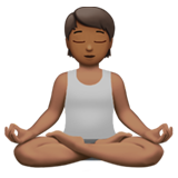 打坐的人：中黑肤色emoji素材一 160x160像素