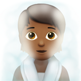 潮湿房间的人：中等深色肤色emoji素材一 160x160像素