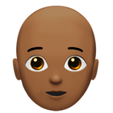 人物：中黑肤色，秃顶emoji素材一 160x160像素