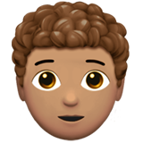 人物:中等肤色,卷发emoji素材一 160x160像素
