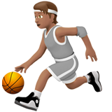 打球的人：中等肤色emoji素材一 160x160像素