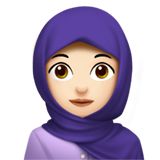 头巾女性：浅肤色emoji素材一 160x160像素