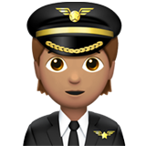 飞行员：中等肤色emoji素材一 160x160像素