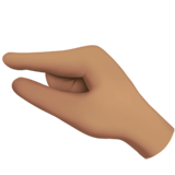 很短、捏住的手：中等肤色emoji素材一 160x160像素