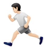 跑步者：浅肤色emoji素材一 160x160像素
