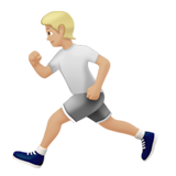 跑步者：中等偏浅肤色emoji素材一 160x160像素
