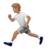 跑步者：中等肤色emoji素材一 160x160像素