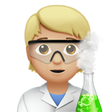 科学家：中浅肤色emoji素材一 160x160像素