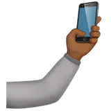 自拍:中等深色肤色emoji素材一 160x160像素