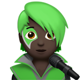 歌手：深色肤色emoji素材一 160x160像素