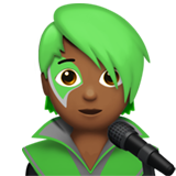 歌手：中深色肤色emoji素材一 160x160像素