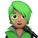 歌手：中等肤色emoji素材一 160x160像素