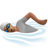游泳者：中等肤色emoji素材一 160x160像素