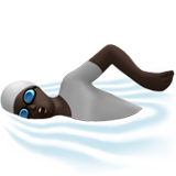 游泳者：深色肤色emoji素材一 160x160像素