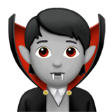 吸血鬼：中等浅肤色emoji素材一 160x160像素