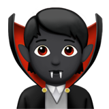 吸血鬼：深色肤色emoji素材一 160x160像素