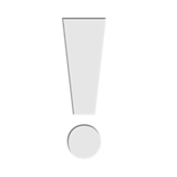 白色感叹号emoji素材一 160x160像素