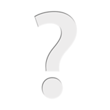 白色问号emoji素材一 160x160像素