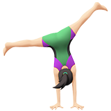 侧手翻的女人：浅肤色emoji素材一 160x160像素