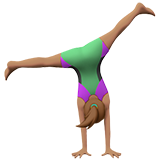 侧手翻的女人：中等肤色emoji素材一 160x160像素