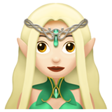 女精灵：浅肤色emoji素材一 160x160像素