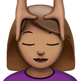 女性按摩：中等肤色emoji素材一 160x160像素