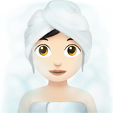 蒸汽房的女人：浅肤色emoji素材一 160x160像素