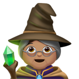 女法师：中等肤色emoji素材一 160x160像素