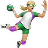 打手球的女人：中浅肤色emoji素材一 160x160像素