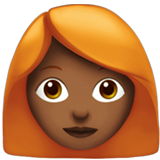 女性：中黑肤色，红发emoji素材一 160x160像素