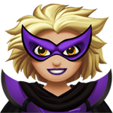 女超级恶棍：中浅肤色emoji素材一 160x160像素